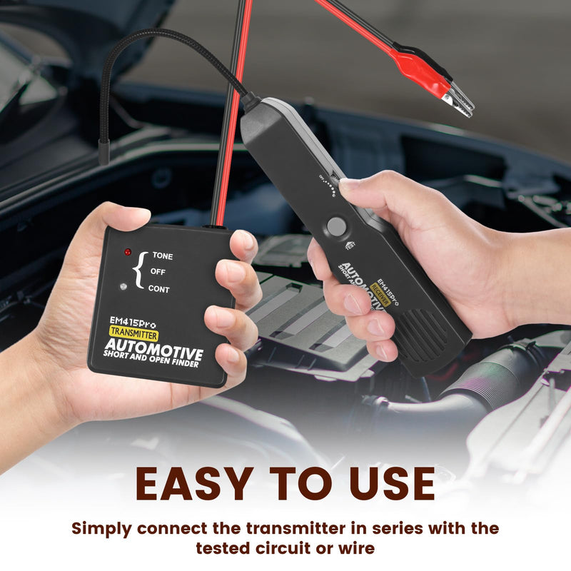 [Australia - AusPower] - Automotive Electrical Short Open Finder Circuit Tester Tracer for Em415pro,Wire Breaker Finder Detector Probe, Car Circuit Scanner Diagnostic Tool,Cable Fault Locator,DC 6-42V Adjustable for Car Truck 