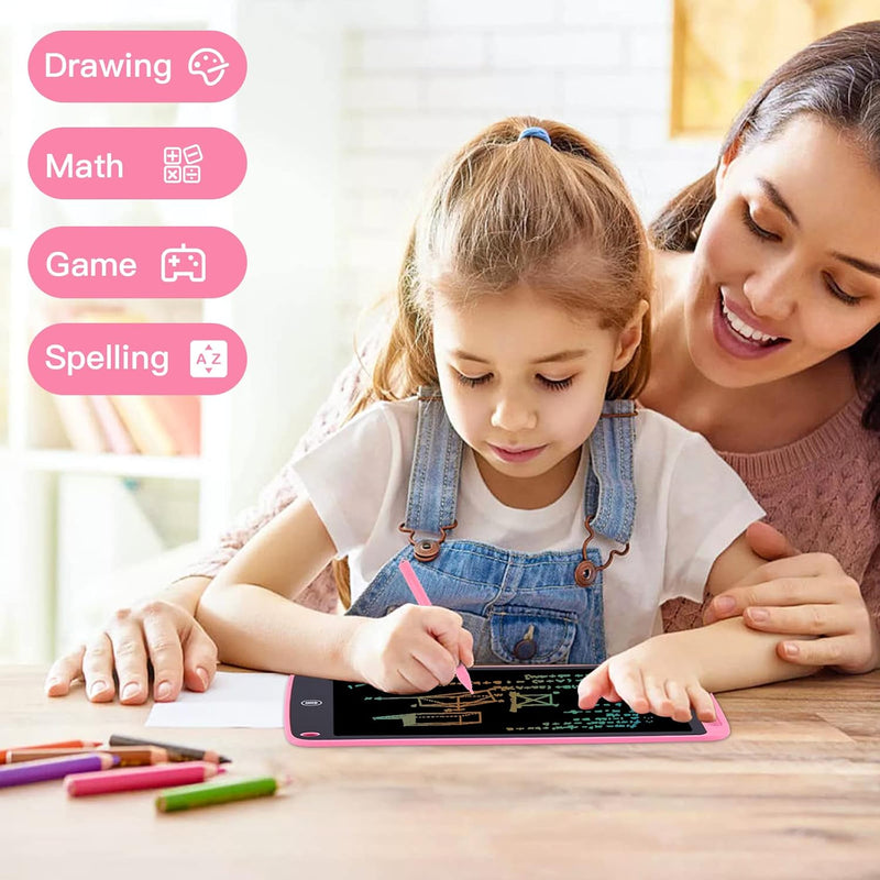 [Australia - AusPower] - Toys Gifts for Girls, LCD Writing Tablet for Kids, Toddler Toys for 3 4 5 6 7 Year Old, 10 Inch Doodle Board Erasable Drawing Tablet Writing Pad Drawing Pad with Lanyard, Toddler Travel Toys (Pink) pink 