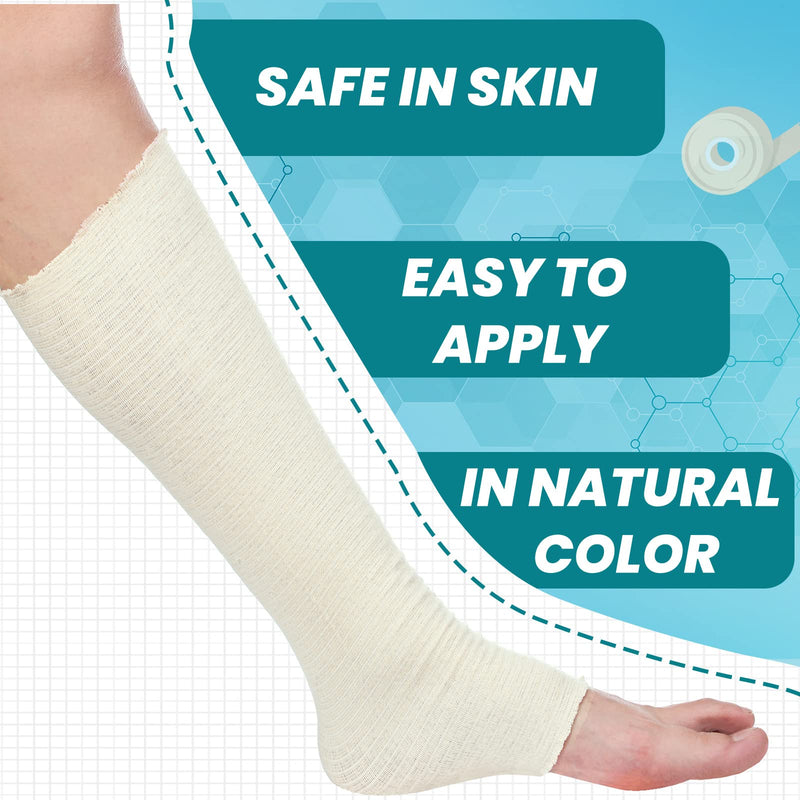 [Australia - AusPower] - Cotton Tubular Stockinette Gauze Roll Tubular Arm Stocking Elastic Leg Stockinette Tubing Compression Tube Sleeve Bandage for Cast Plaster Comfort Wear Sweat Absorbent (4 Inch x 11 Yard) 4 Inch x 11 Yard 