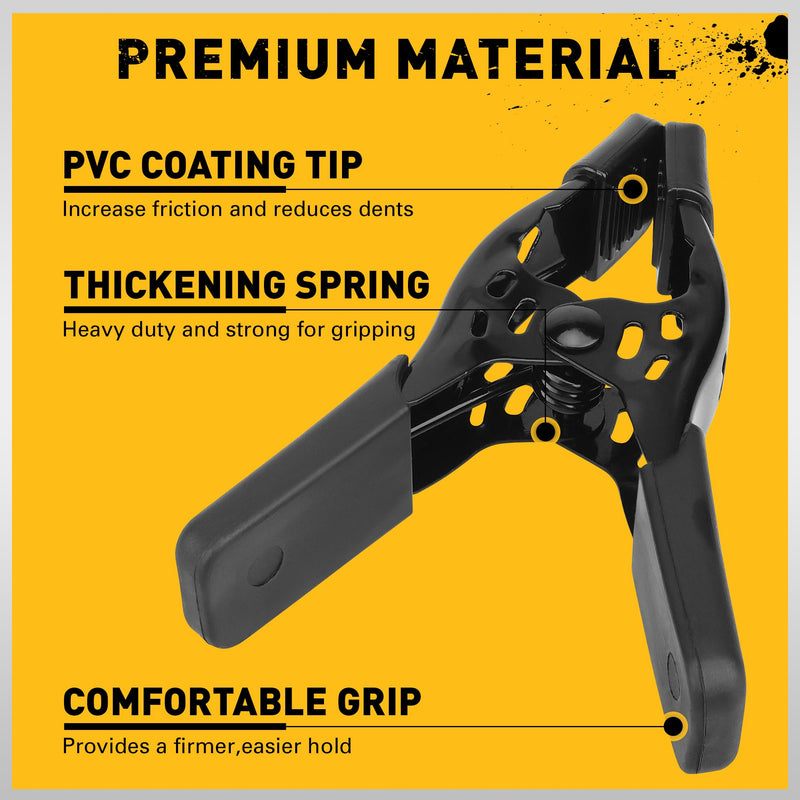 [Australia - AusPower] - Clips for Hanging Backdrop Spring Clamps - 24-Piece Metal Clips 18× 2.5" & 6× 4" Clamps for Woodworking, Backdrop Stand, Pool Cover, Crafts 