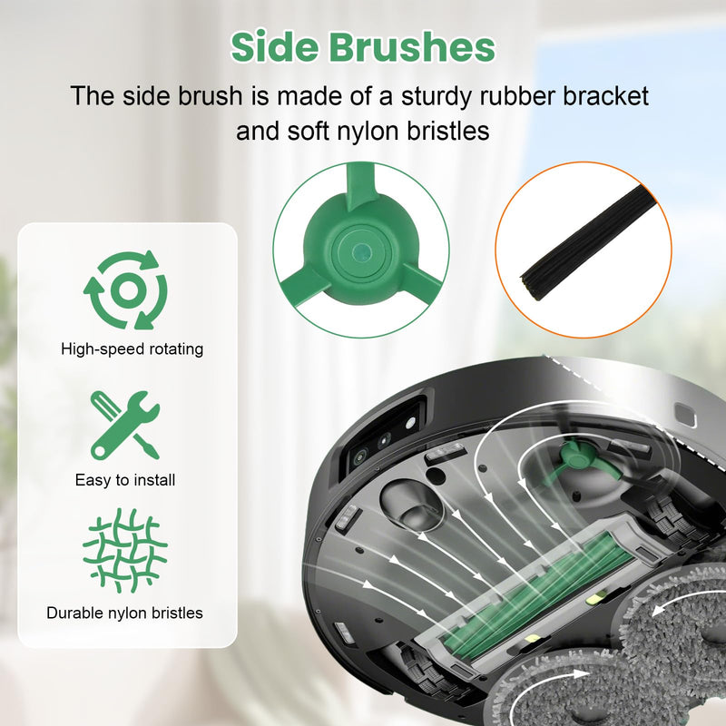 [Australia - AusPower] - 18 Pcs Replacement Parts for iRobot Roomba Plus 405 Combo / 505 Combo / 507 Combo Robot Vacuum Cleaner, Include 1 Main Brush, 4 Dust Bags, 4 Mop Pads, 4 Filters, 4 Side Brushes and 1 Cleaning Tool 18PCS for iRobot 405 Combo 