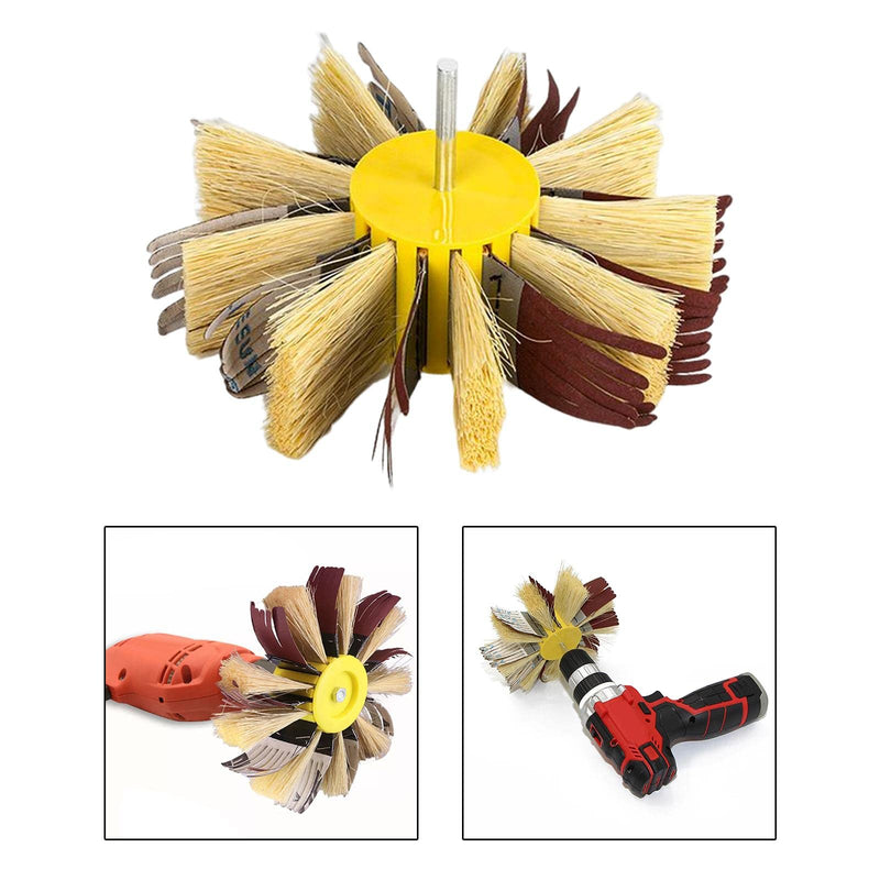 [Australia - AusPower] - Milageto Grinding Buffing Wheel Sanding Mop Grinding Wheel for Furniture Polishing Grinding 