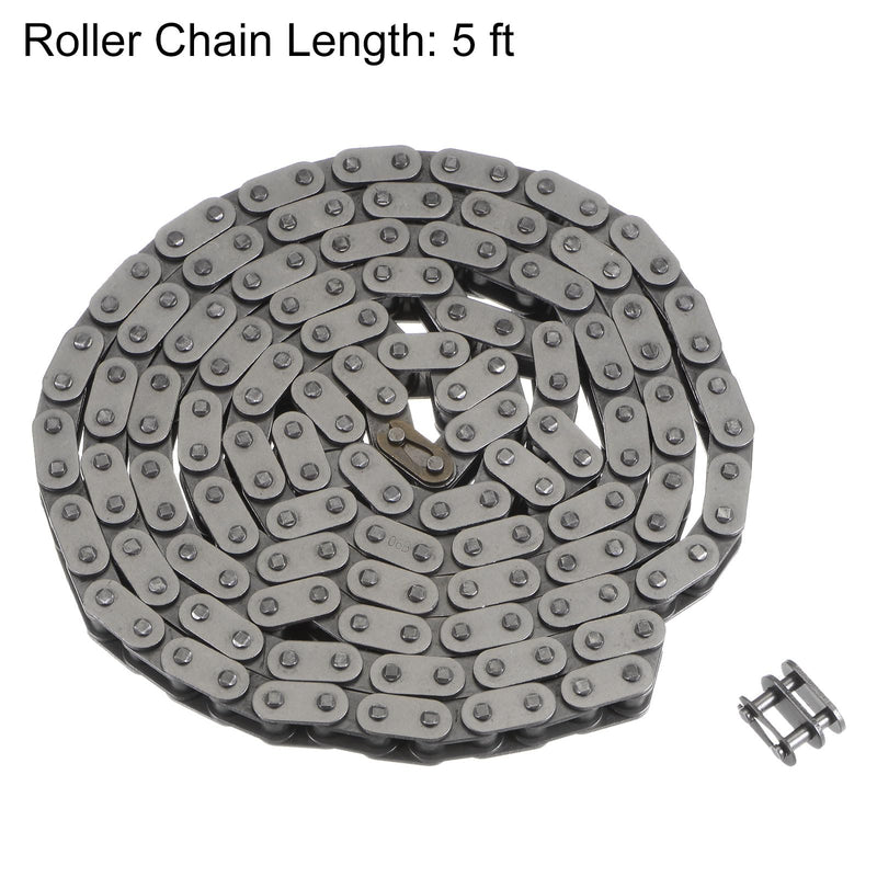 [Australia - AusPower] - uxcell 06B Metric Standard Roller Chain, 5 Feet Carbon Steel Chains 3/8" Industrial Roller Chain Drive Chain for Motorcycle Bicycle Industrial Machinery -160 Links 