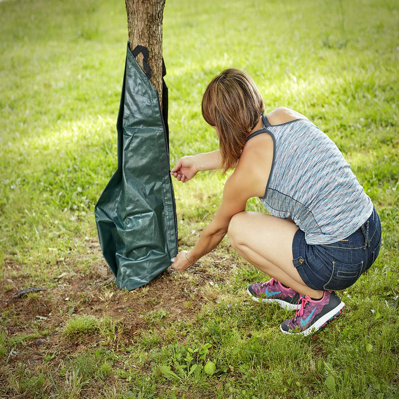 [Australia - AusPower] - Tree Watering Bag with Micro-Perforated Seams for Slow Release Drip 6-8 Hour Empty Time: Fits Up To 4 Inch Caliper, 20 Gallon Capacity (Pack of 1) 1 Count (Pack of 1) Bags 