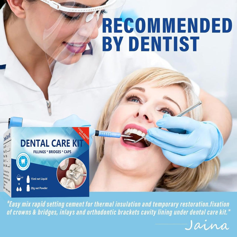 [Australia - AusPower] - Tooth Repair Kit, Temporary Teeth Replacement Kit, Zinc Oxide Eugenol Cement Dental for Broken Chipped Teeth, Missing Teeth, Crown Fillings & Bridges, Improving Smile 1pcs 