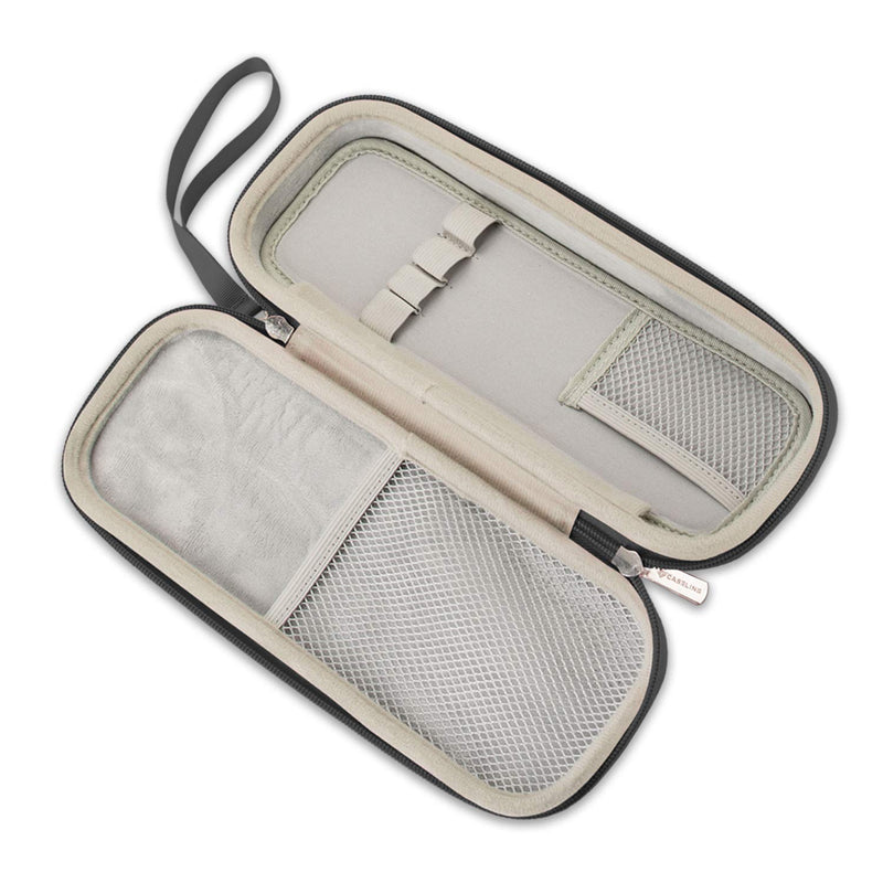 [Australia - AusPower] - Caseling Hard Stethoscope Case Compatible with 3M Classic III, Lightweight II S.E, Cardiology IV Diagnostic, includes ID Slot and Mesh Pocket for Nurse Accessories (Black - Pu Leather) Black - Pu Leather 