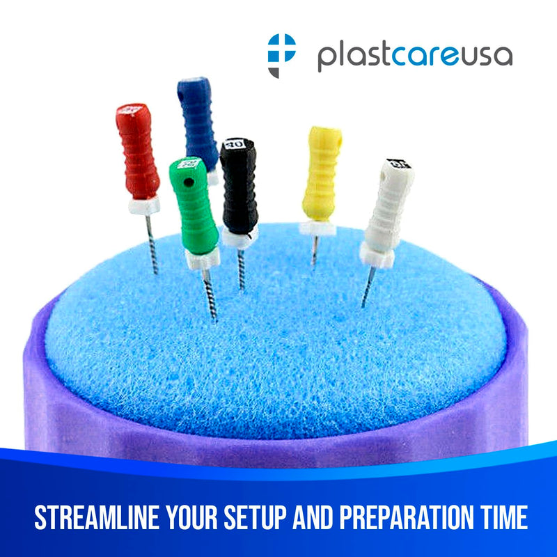 [Australia - AusPower] - PlastCare USA Premium Blue Round 2.5" Endodontic Foam – Pack of 50 Sponges for Optimal Dental Procedures & Root Canal Treatments 