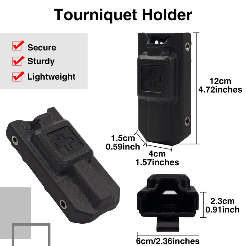 [Australia - AusPower] - Tourniquet Holder, Tourniquet Holster for CAT Tourniquet, One-Handed Molle Tourniquet Pouch Tourniquet with Tactical Belt Buckle Attachment 