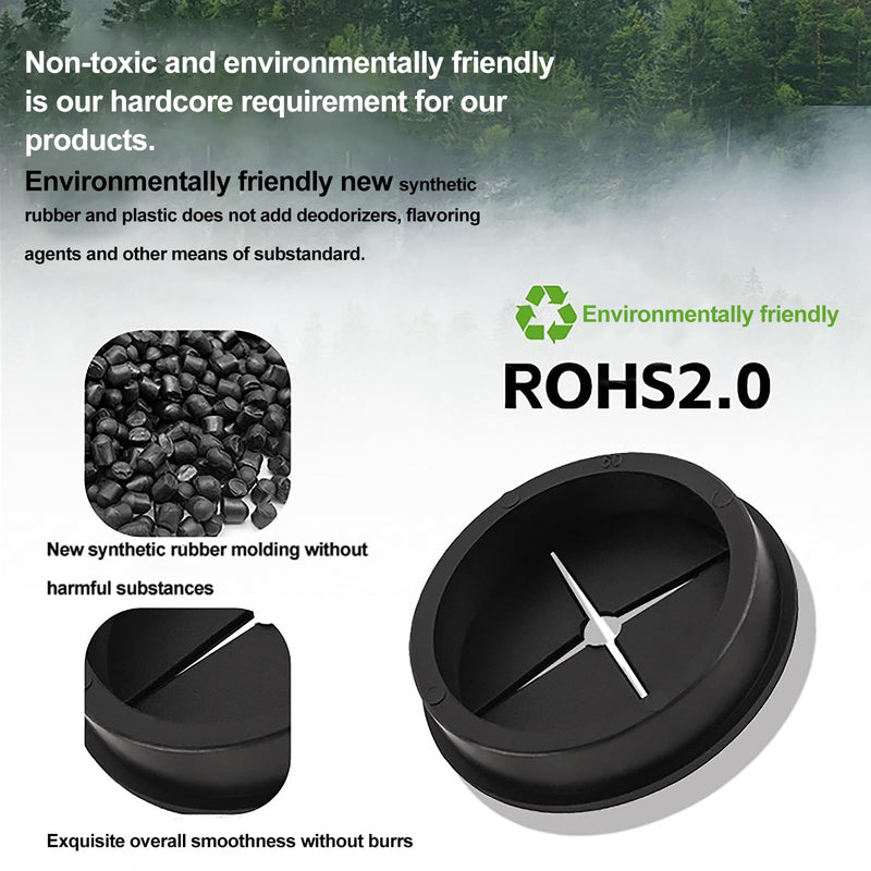[Australia - AusPower] - 1-1/4 Inch Cable Grommet (32mm)– 8 Pcs Flexible Rubber Cable Hole Plugs for Power Supply Cabinets, Machinery Boxes (Black) 8pcs 1-1/4"(32mm) 