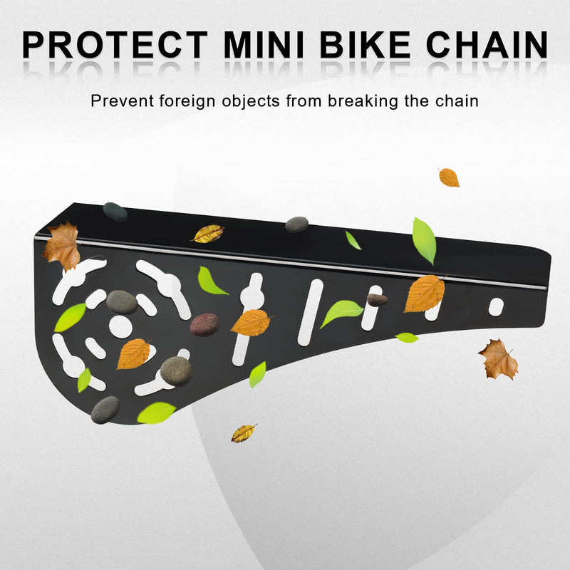 Mini Bike Chain Guard Cover for Most Mini Bikes Compatible with 5-7HP Predator 196cc 212cc 201cc Compatible with Honda Clone Tecumseh Briggs & Stratton Engines(Black) Black