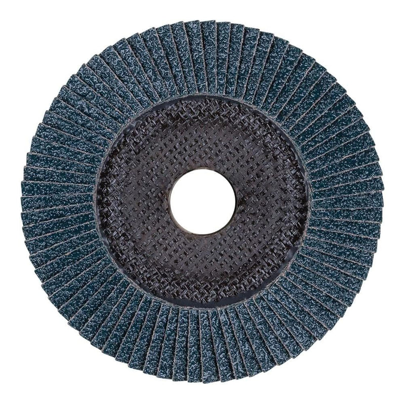 Pferde Tools Polifan Z-Box - 10 x Serrated Washers 125 mm, Z60, 22.23 mm Bore, 69300935 - for High Cutting Performance and Solid Service Life on Steel and Stainless Steel (INOX), Blue Zirconia corundum 60