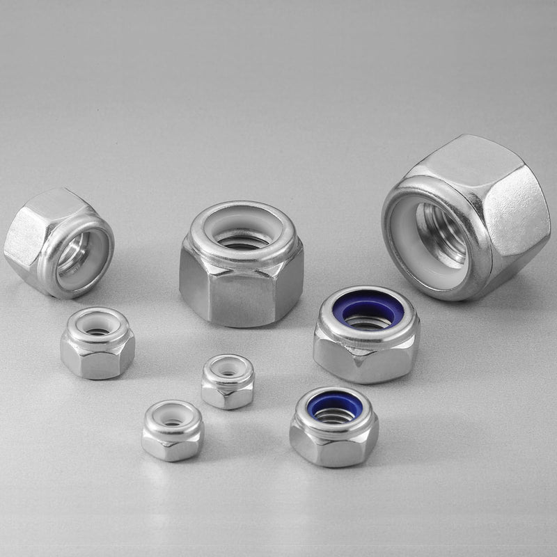 [Australia - AusPower] - 50Pcs 5/16-18 Lock Nuts, Nylon Insert Locknuts 304 Stainless Steel 18-8 SS Self-Locking Nuts, Coarse Thread Hex Nylock Nut Silver 50 