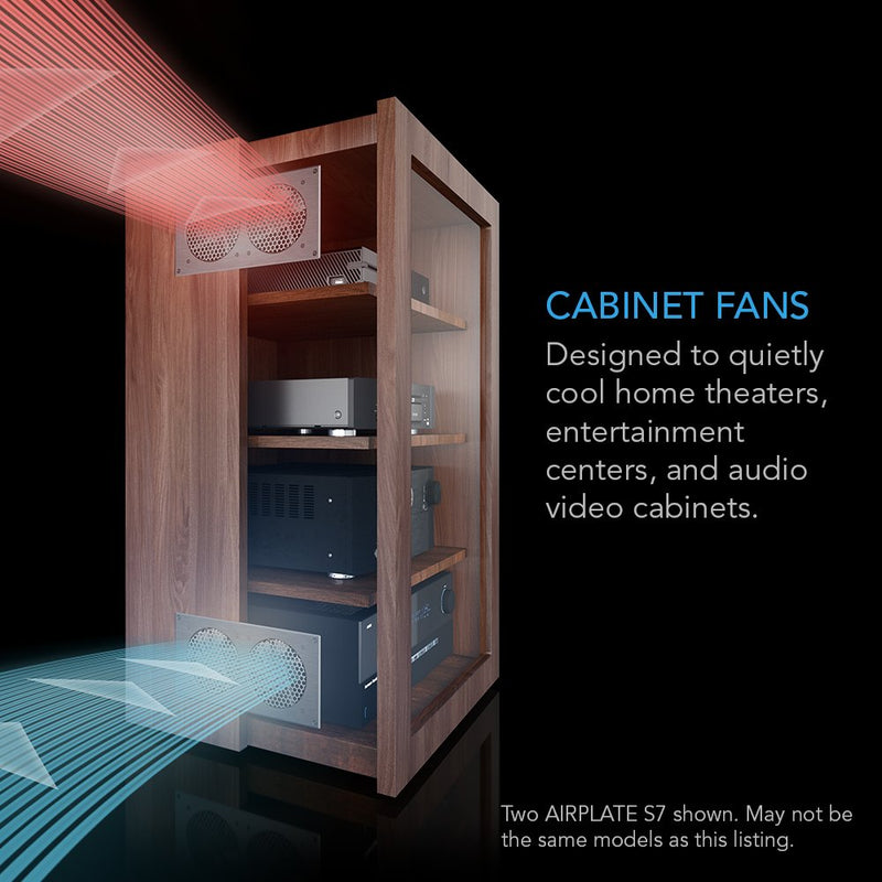 [Australia - AusPower] - AC Infinity AIRPLATE S2, Quiet Cooling Blower Fan System 6" with Speed Control, for Home Theater AV Cabinets 6-Inch - Centrifugal 