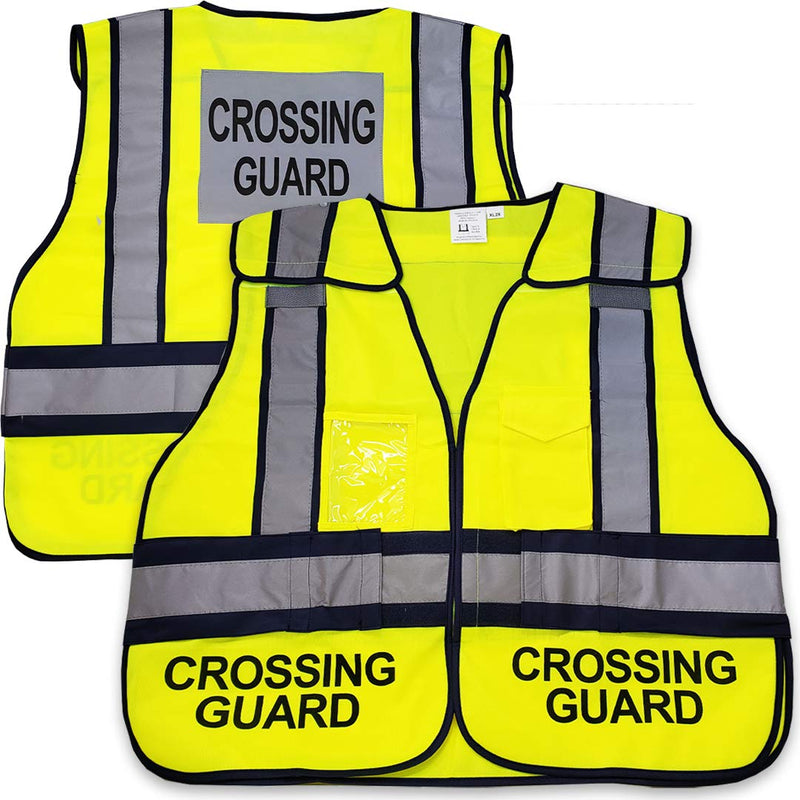 VIEWBRITE Reflective (Class 2) Crossing Guard Vest Lime Green - School Crossing Guard Vest with 5 Point Breakaway High Visibility Yellow/Green Neon X-Large-XX-Large Yellow,lime
