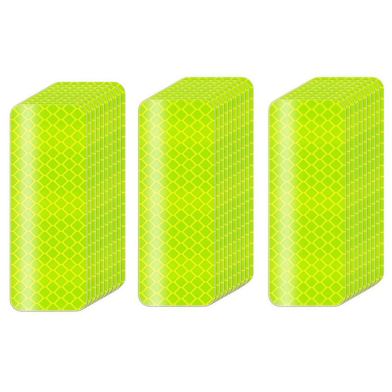 Reflective Tape 30 PCS - Waterproof Self-Adhesive Safety Stickers, DOT-C2 Reflector Tape for Outdoor Use on Bike/Truck/Car/Motorcycle/Clothing/Helmet, Fluorescent Green 1.18" X 3.15"