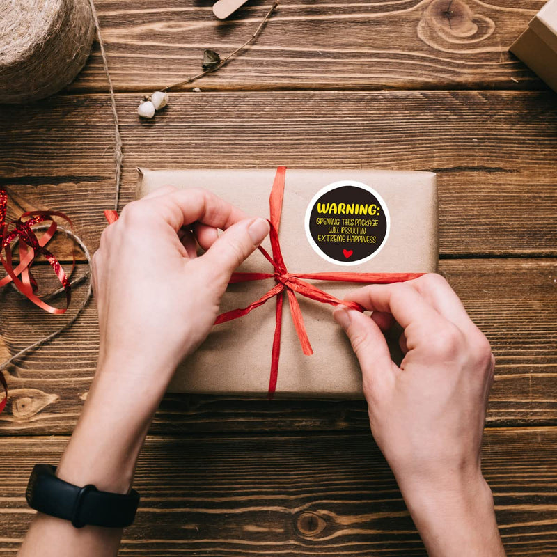 Wailozco Warning Opening This Package Will Stickers,Thank You Stickers,Handmade Stickers,Small Shop Stickers,Envelopes Stickers for Small Business, Online Retailers,Handmade Goods,500 Labels Per Roll - NewNest Australia