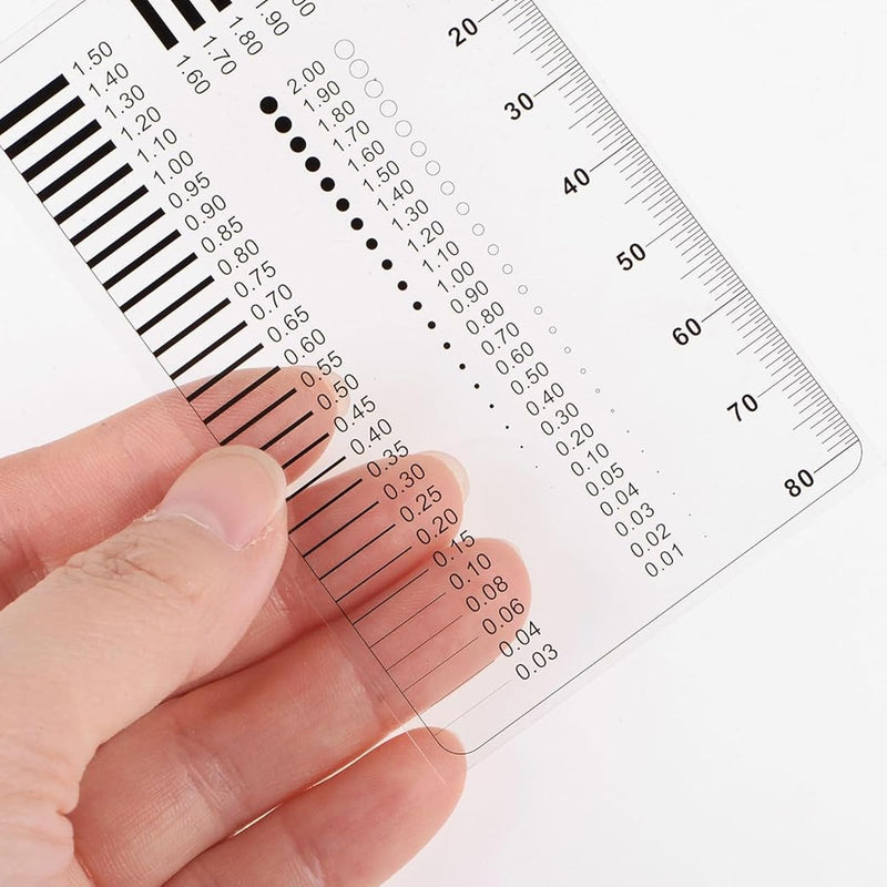 [Australia - AusPower] - Crack Ruler, Crack Width Ruler, Crack Width Gauge Set, Expert Scale Ruler, Ruler for Appraisers, Car Valuators and Craftsmen, High Precision, Easy to Use (Pack of 2) 