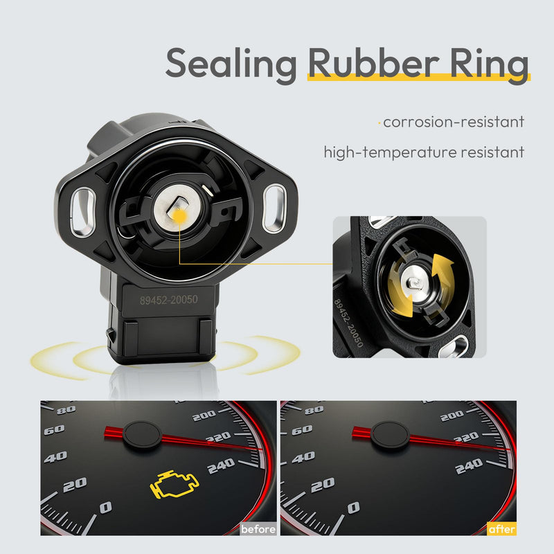 89452-20050 TPS Throttle Position Sensor for 1986-1991 Toyota 4Runner Camry Celica Land Cruiser MR2 Pickup Supra, Replace# 89452-28030 8945220050