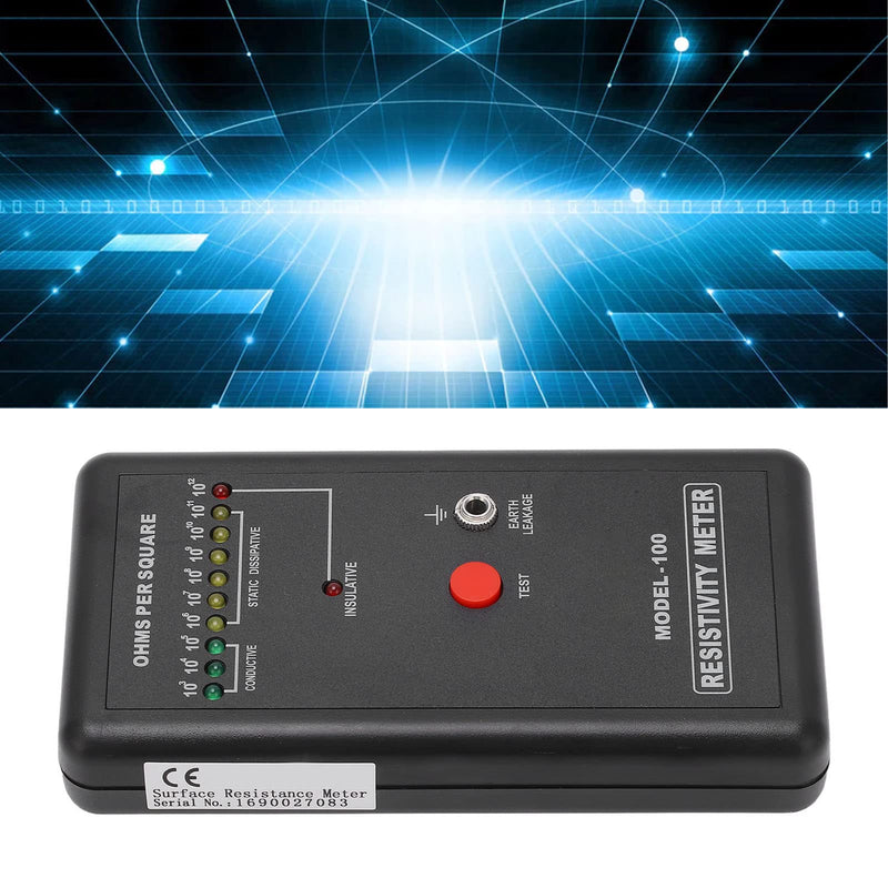 Surface Resistance Tester, Resistance Meter ABS Widely Used Strong Reliability Self-Calibration for Maintenance