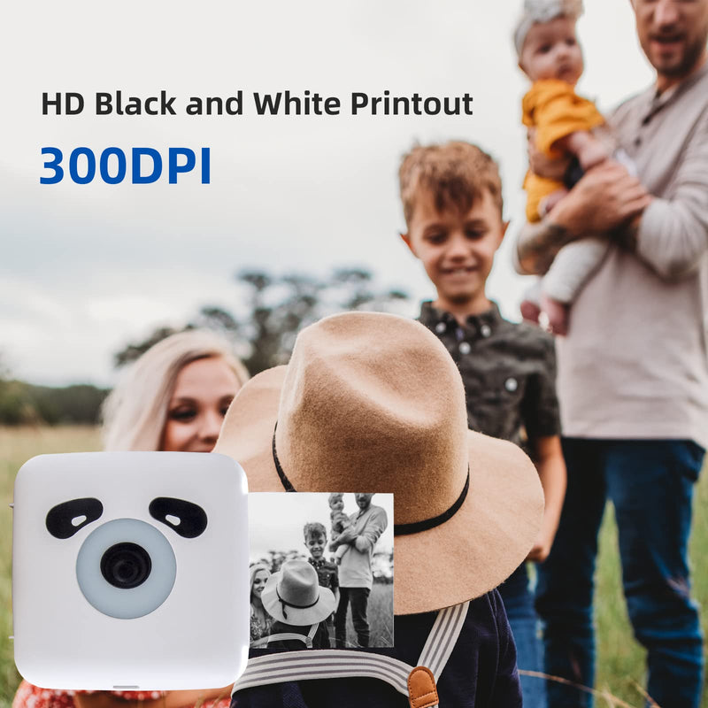 [Australia - AusPower] - vretti Portable Thermal Printer TP6S, Bluetooth Mini Pocket Printer Compatible with Android & iOS, 300DPI Wireless Pocket Picture Printer for iPhone Working Listing, Notes, Journal, Travel TP6-S+1roll 