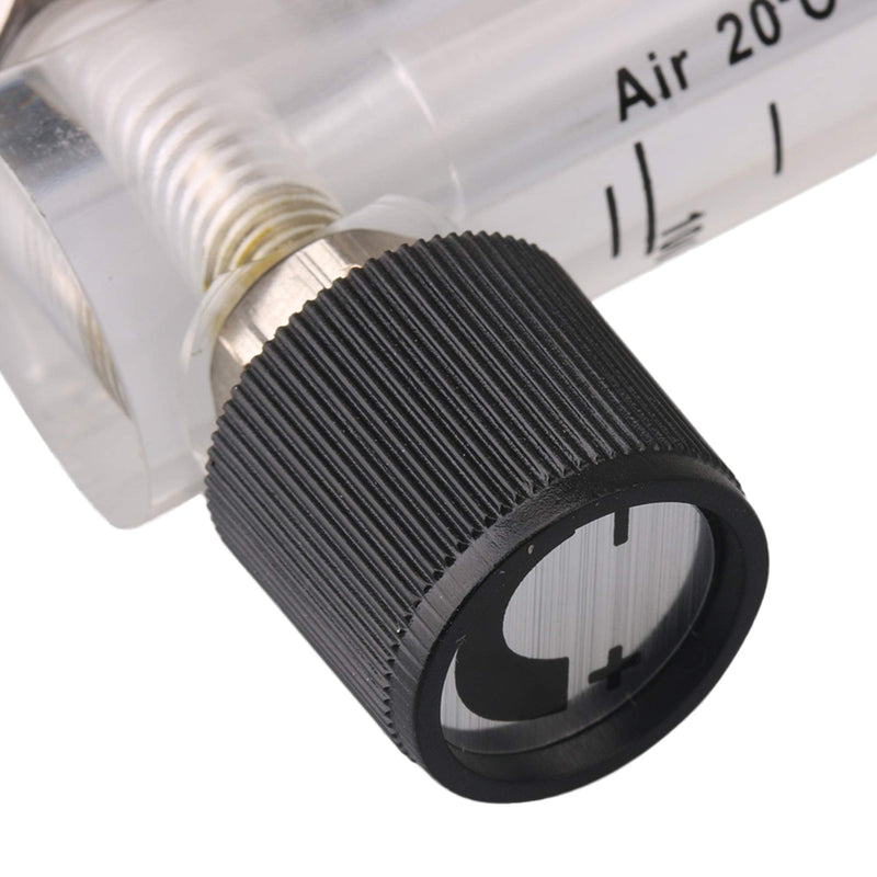 CNBTR 2 Pieces LZM-6 Flow Meter 100-1000ml/min for Oxygen Gas Air Flow Control Detect, Transparent & black & white