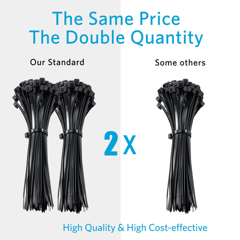 [Australia - AusPower] - Zip Ties 4 inch, Small Zip Ties with 18 lb Tensile Strength, Black, 200 Pack, by Tantti Supply 4" (200 Pack) 