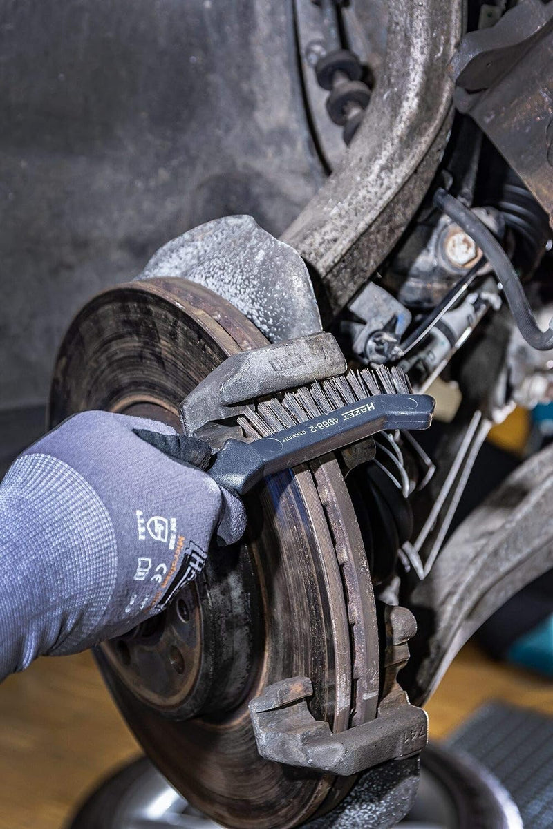 Hazet 4968-2 Caliper Brush | Length 225 mm, 86 g, length: 225 mm, drive 640240 brake service, 270040 file, brush, 650340 wheels, tyres, Brake Caliper Brush