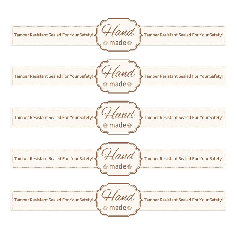 500 Pcs Tamper Evident Seal Stickers for Food Packaging - 9x1 Inch Security Labels, Tamper Proof Stickers for Bakery Boxes, Handmade Products, Restaurant Takeout & Retail Bags