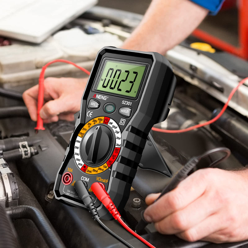 [Australia - AusPower] - ANENG Digital Multimeter Tester with Amp Ohm Volt Clamp Meter Measures Current, AC/DC Voltage,Capacitance, Resistance, Diodes, Continuity Frequency Backlight Electrican Tools 
