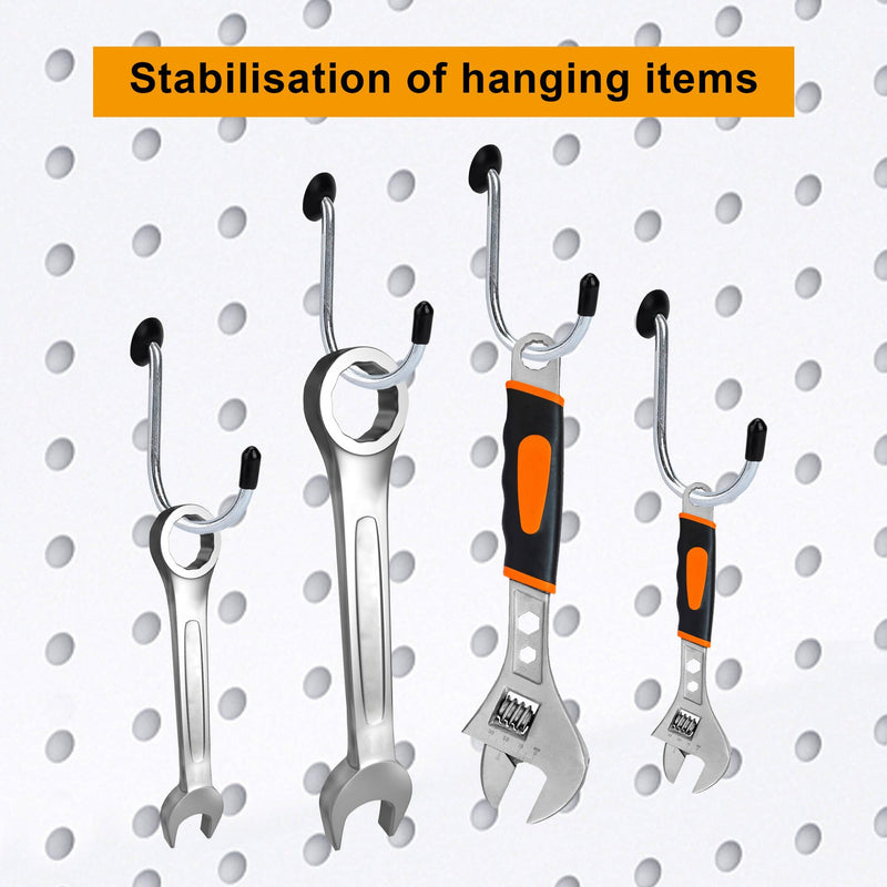 [Australia - AusPower] - Pegboard Hook Locks, for Stopping Hooks from Falling Off, 60PCS, Black 