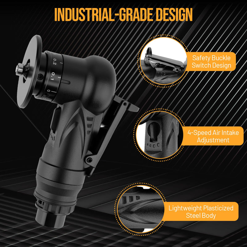 Beaiguna Pneumatic Chamfering Tool, Chamfer Tool with 6 C-Angle & 6 R-Angle Blades, Upgrade Air Chamfer Tool for 45° & Round Corner, Chamfering Tool for Metal and Wood
