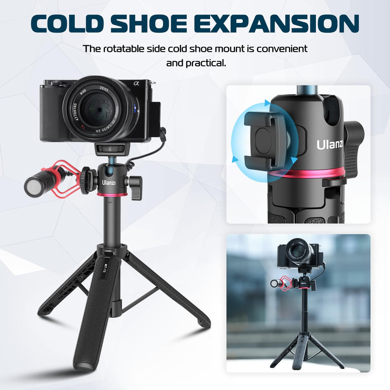 [Australia - AusPower] - ULANZI MT-73 Extension Pole Tripod, Mini Selfie Stick Tripod Stand Handle Grip for Webcam Canon G7X Mark III Sony ZV-1 RX100 VII A6400 A6600 Cameras Vlogging MT-73 Tripod 