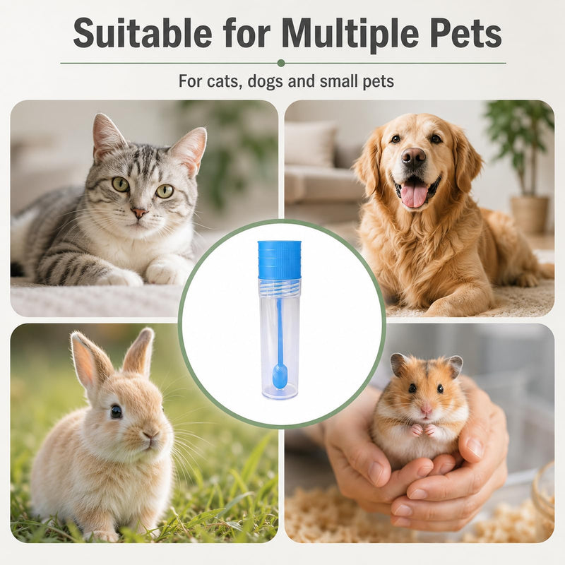 10 ampoules of 15 ml stool sample tubes, feces sample tubes, dog | With spoon, for removing dogs, cat waste for testing purposes