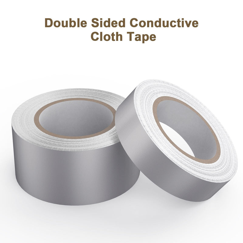 woiron Conductive Adhesive Tape,Faraday Cloth Tape, High Shielding Double Sided Fabric Sticky Waterproof Conductive Tape for Signal Screens, Guitar Interference Shielded(2 in x 50 FT) 2 in x 50 FT
