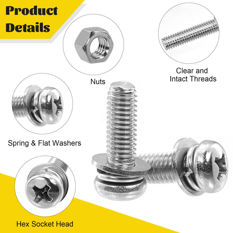 [Australia - AusPower] - 2200PCS Metric M2 M3 M4 M5 Hex Socket Button Head Bolts Assortment Kit & 640PCS M2 M2.5 M3 M4 M5 Machine Screws Assortment Kit 