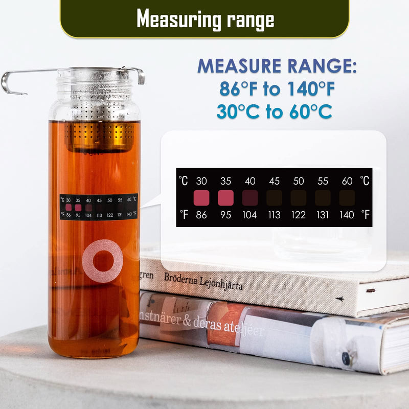 Aolamegs 10 Pack Rifle Barrel Temperature Stickers, 30-60°C/86-140°F Horizontal Temperature Label, 7-Point Reversible Thermolabel for Keeping Your Barrel from overheating