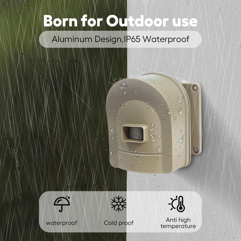 [Australia - AusPower] - 1/2 Mile Hosmart Driveway Alarm Wireless Sensor System & Driveway Sensor Alert System Weatherproof Security Outdoor Motion Sensor & Detector 1 receiver & 1 yellow sensor 