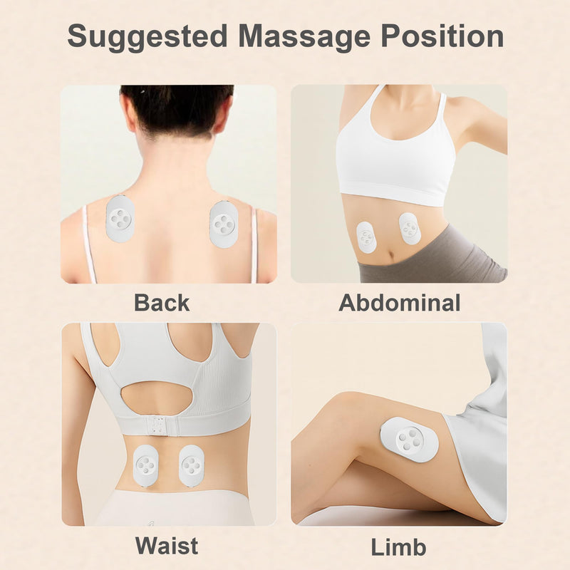 Portable Wireless TENS Unit Muscle Stimulator - 6 Modes 16 Intensity Levels, Dual Channel TENS Machine,Reusable Pads,LED Display & Remote Control,Charging Case Included Replacement Pads Available