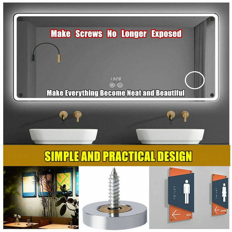 [Australia - AusPower] - Alise Brass Screw Covers Caps,Decorative Mirror Screws Cap Nails,16mm Dia Upholstery Screws Head Covers,ZS007-20P Chrome Finish,Pack of 20 15.5mm 