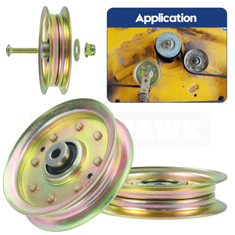 [Australia - AusPower] - 175820 Idler Pulley Replaces Craftsman Idler Pulley 175820 Pulley Craftsman Pulley Idler Flat 175820, Husqvarna 596481401 Pulley Idler, Husqvarna 532175820 Pulley, Husqvarna 539107620 1 Pack 175820 Pulley 