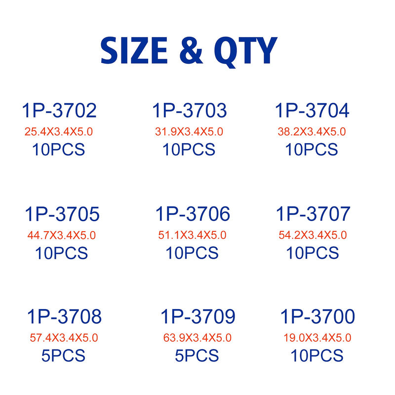 [Australia - AusPower] - BUSY-CORNER 4C-4784 Print D-Ring Kit, Nitrile 90, Hydraulic Hose Fitting Drings, Fits CAT Caterpillar Excavator 2701535 4C4784 Replacement 