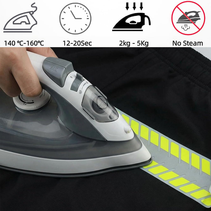 Reflective Iron-On Tape Heat Transfer Vinyl for Clothing CS-04# 2in x 5yd (Fluorescent Yellow) Fluorescent Yellow
