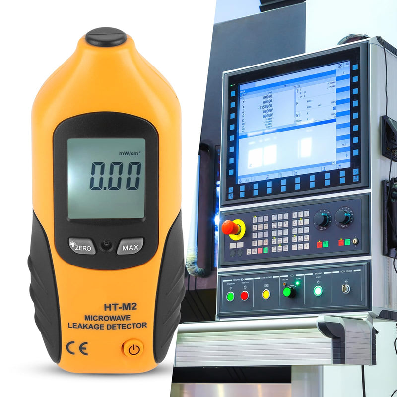 Microwave Detector, Digital LCD Display Microwave Leak Detector, Built in Alarm Function, HT-M2 EMF Meter for Home Microwave Oven Testing （Battery Not Included