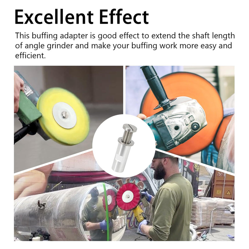 [Australia - AusPower] - SCOTTCHEN Airway Buffing Wheel Extension Shaft 2-1/4" L Angle Grinder Buff Extender Kit 5/8"-11 Threads Arbor Extended Adapter Steel+Stainess Steel+Aluminum - 2sets 2 pack 