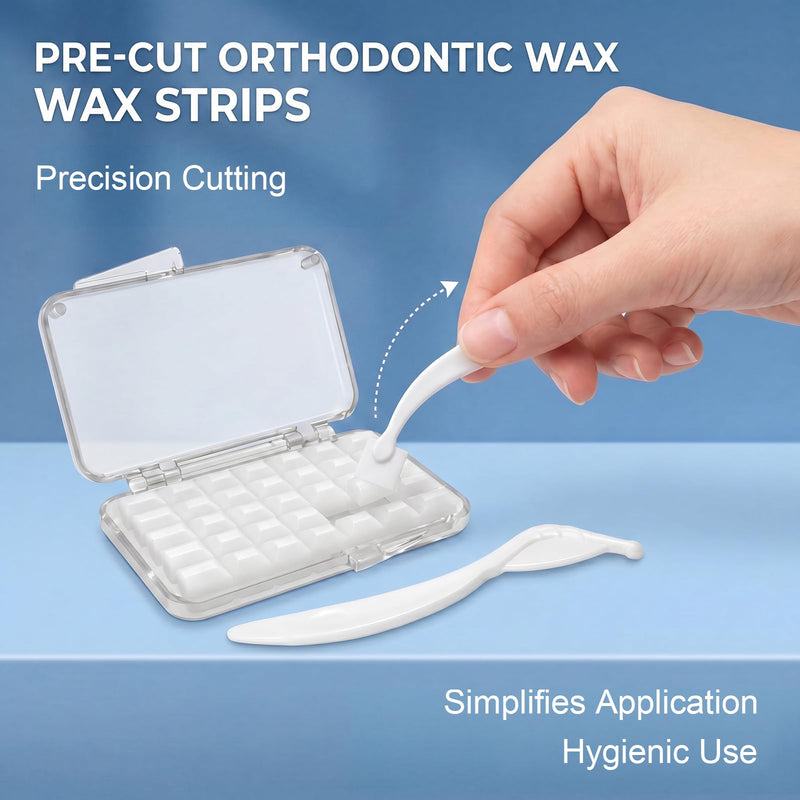 9 Boxes of Braces Wax, Pre-Cutting Wax for Braces, Relieves Irritation and Pain Caused by Friction of Braces (White, Pink, Blue)