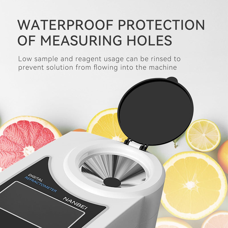 [Australia - AusPower] - 0-55% Digital brix Refractometer with ATC, Portable Refractometer,±0.5 Precision,Refractive Index/Sugar Content Operation Mode Conversion,High Sensitivity,Zero Correction 