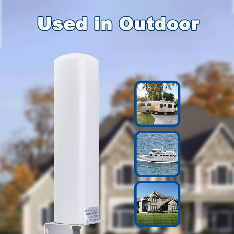 10dBi 4G 5G LTE Outdoor Antenna 698-2700 & 3300-3800MHz Omni Antenna with 2X SMA Male RG58 Cable 5m & 2X TS9 RG316 Pigtail Cable for LTE Router, 5G Router, Modem and Hotspot