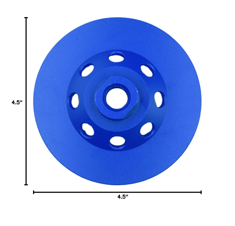 [Australia - AusPower] - 4.5 in. x 5/8-11 in. Threaded Arbor 9 Segments Diamond Turbo Cup Wheel for Stone Concrete Masonry (5/8"-11 Threaded) 4.5 Inch 5/8"-11 Threaded 