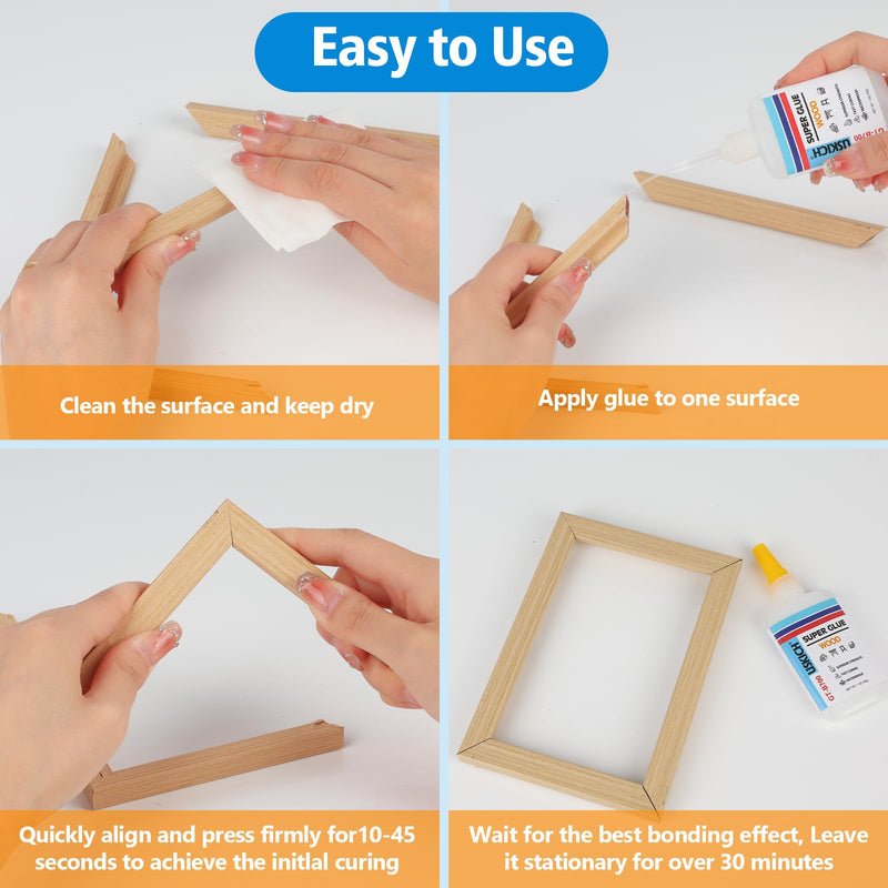[Australia - AusPower] - Super Glue for Woodwork with Anti Clog Cap. 6 x 1 fl oz,CA Glue - Clear Adhesive Cyanoacrylate Glue for Furniture, Garden, Crafts, DIY, Metal to Wood, Quick Dry Wood-Glue 