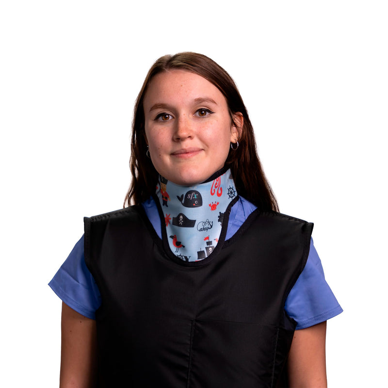 Thyroid Shield/Collar with PVC Easy Clean Color Pirate .50mm PB Light Weight Radiation Protection